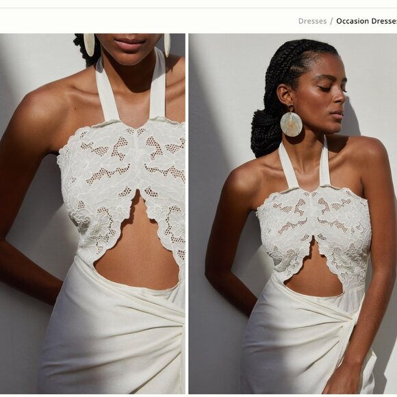 NWT Tach Clothing Marguerite Cutwork Embroidered Dress, S - Picture 5 of 9